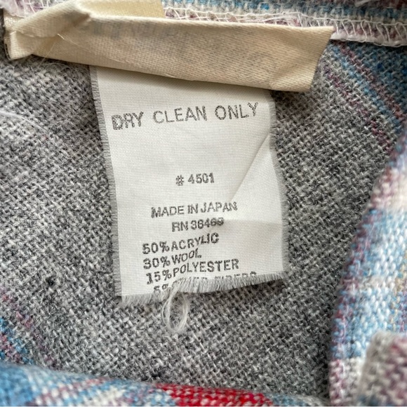 Vintage flannel wool blend skirt (size XS/S) brand: Changing Scene made in Japan - Picture 10 of 13